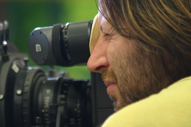 Igor Šterk on the set of Uglaševanje (2005).