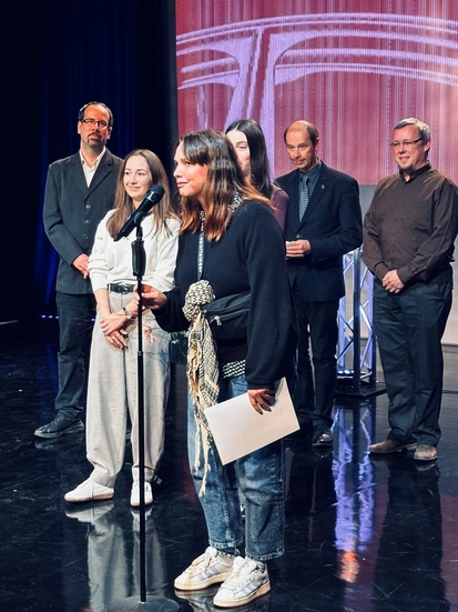 Ester Ivakič, Jerca Jerič, Lana Marić na dogodku 35. FilmFestival Cottbus.