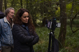 Kristoffer Joner, Sonja Prosenc na snemanju filma Odrešitev za začetnike (2024).