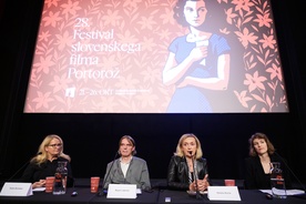 Nataša Bučar, Bojan Labović, Tjaša Smrekar, Veronika Zakonjšek na dogodku 28. Festival slovenskega filma.