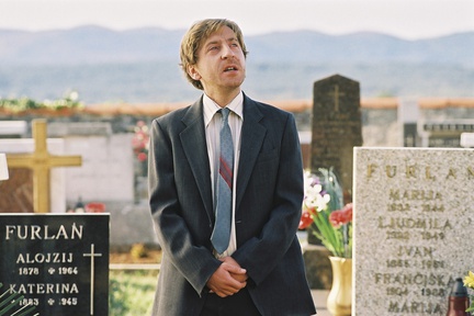 Gregor Baković na snemanju filma Odgrobadogroba (2005).
