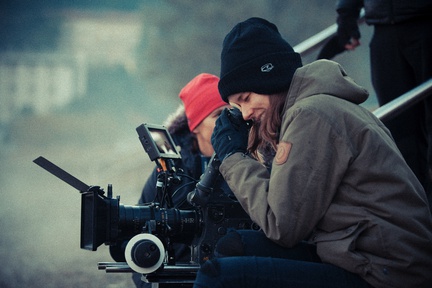 Evelin van Rei na snemanju filma Verjetno te nikoli več ne bom videla (2017).