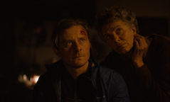 Nataša Burger, Jure Rajšp v filmu Temno brdo (2025).