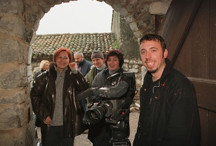 Bernard Perme na snemanju filma Zvočnost slovenske duše (2000).