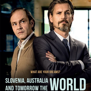 The poster for Slovenija, Avstralija in jutri ves svet (2017).