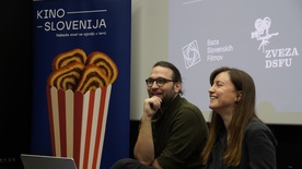 Jasna Pintarič, Lev Predan Kowarski na dogodku Kino Slovenija.