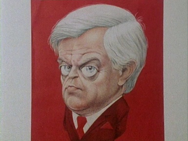 Archival image of Milan Kučan used in Portret Miki Muster (1997).