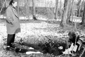 Tina Nunar na snemanju filma Odsev (2021).