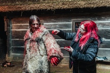 Timotej Novaković na snemanju filma Kotel (2025).