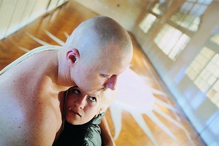 Goran Šalamon na snemanju filma Temni angeli usode (1999).