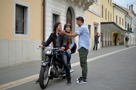 Benjamin Krnetić, Ylenia Mahnič, Slobodan Maksimović na snemanju filma Nika (2016).