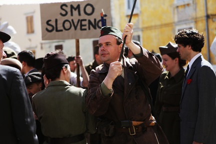 Gregor Zorc na snemanju filma Piran - Pirano (2010).