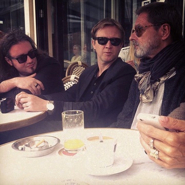 Damjan Kozole, Frank Uwe Laysiepen, Tevž Logar on the set of Projekt: rak (2013).