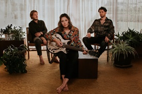 Maša Bogataj, Bojan Marinko, Luka Zemljič on the set of Masharik ~ Stran od oči (2022).