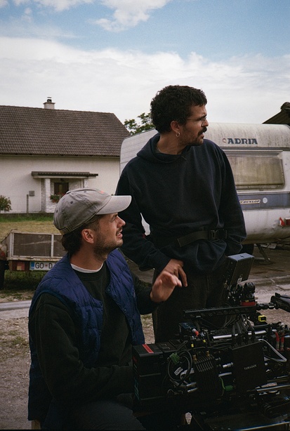 Kryštof Melka, Lun Sevnik na snemanju filma Zdravilca (s.d.).