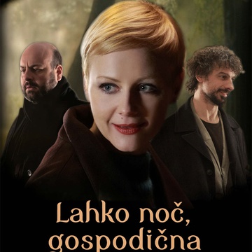 Plakat: Lahko noč, gospodična (2011). Na fotografiji: Jan Cvitkovič, Polona Juh, Jernej Šugman
