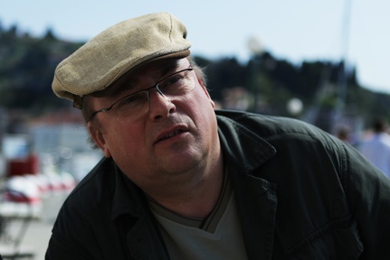 Gojmir Lešnjak on the set of Piran - Pirano (2010).