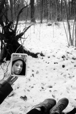 Tina Nunar na snemanju filma Odsev (2021).