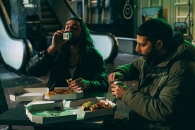 Tim Lončar, Filip Đurić (I) on the set of Srečen dan mrtvih (2025).