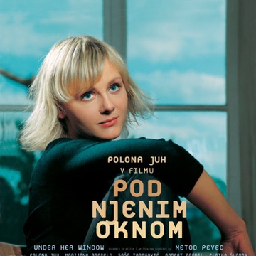Plakat: Pod njenim oknom (2003). Na fotografiji: Polona Juh