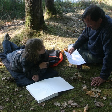 Milivoj Roš, Sandi Šalamon na snemanju filma Oča (2010).