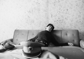 Davor Janjić na snemanju filma Outsider (1997).