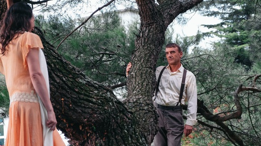 Robert Prebil on the set of Skozi moje oči (2021).