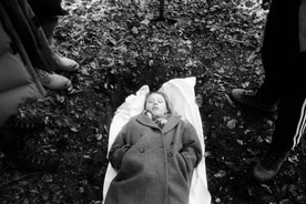 Tina Nunar na snemanju filma Odsev (2021).