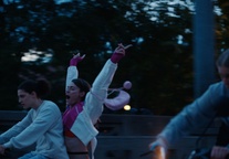 Alina Juhart, Mina Milovanović on the set of Fantasy (2025).