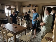 Igor Šterk na snemanju filma Tartuferije (s.d.).