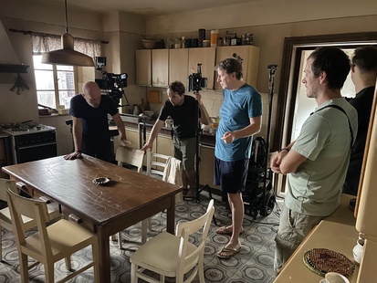 Igor Šterk on the set of Tartuferije (s.d.).