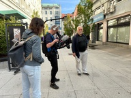 Niko Goršič on the set of Niko: 10.000 korakov (2024).