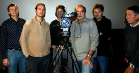 Jurij Gruden, Radovan Čok na snemanju filma Edi Šelhaus: Bil sem zraven (2007).