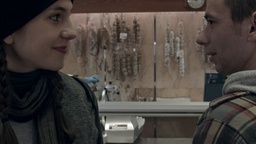 Anja Novak, Rok Prašnikar v filmu Cold Meat (2018).