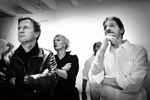 Damjan Kozole, Frank Uwe Laysiepen on the set of Projekt: rak (2013).