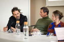 Zoran Dževerdanović, Siniša Gačić, Petra Seliškar at an event organized by: 28. FDF - Festival dokumentarnega filma.