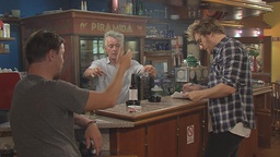 Matej Puc, Vojko Zidar, Damir Leventić v filmu Klanec siromakov (2017).