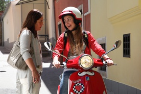 Ylenia Mahnič, Marjuta Slamič na snemanju filma Nika (2016).