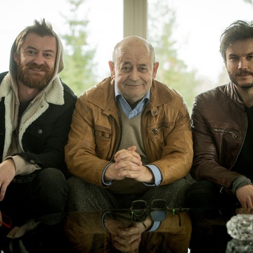 Francesco Borchi, Moamer Kasumović, Vlado Novak on the set of Nekoč so bili ljudje (s.d.).
