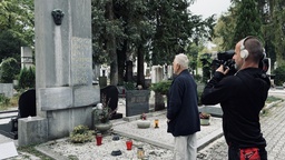 Niko Goršič on the set of Niko: 10.000 korakov (2024).