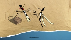 Tine in Bine, tigrasta komarja: Na plaži (2022)