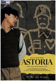 Plakat: Kavarna Astoria (1989). Na fotografiji: Branko Šturbej