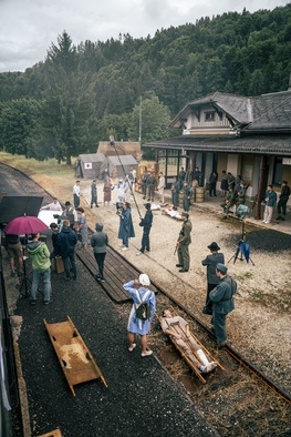 fotografija s snemanja Exodus 1945: Naša kri (2026)