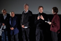 Tomaž Brejc, Iztok Geister, Damjan Kozole, Marika Pogačnik, Tina Poglajen na dogodku 28. Festival slovenskega filma.