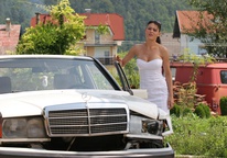 Pia Zemljič na snemanju filma Petelinji zajtrk (2007).