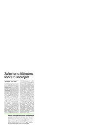 Začne se s čiščenjem, konča z uničenjem