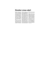 Kinodvor znova odprt