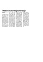 Praznik in anomalije animacije
