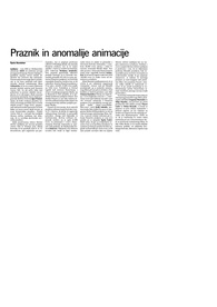 Praznik in anomalije animacije